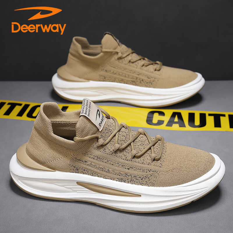 DEERWAY Men's Shoes 2025 Summer Dad Shoes Men's Thick-soled Breathable Fashion S...
