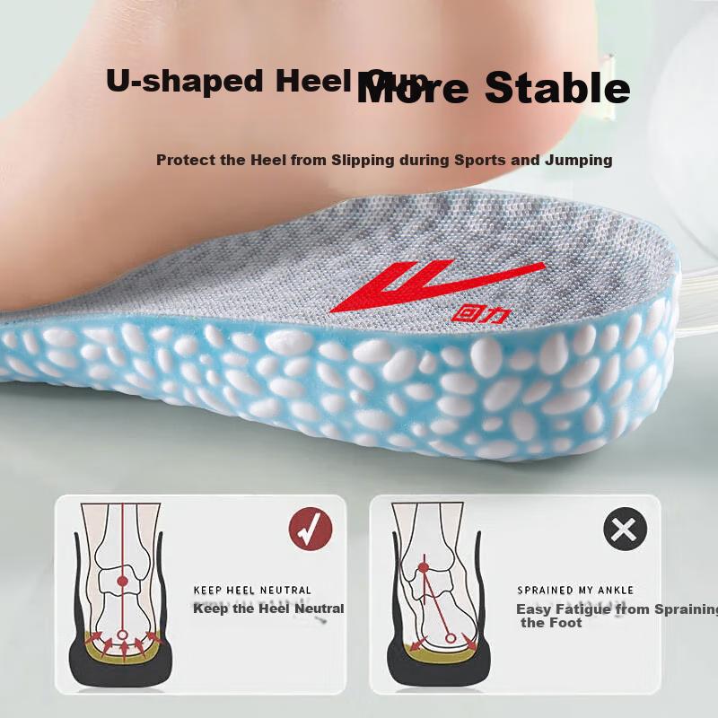 Warrior Height Increasing Insoles for Men and Women 1.5CM Blue - Size 41-42