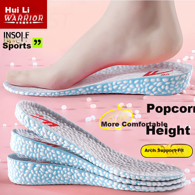 Warrior Height Increasing Insoles for Men and Women 1.5CM Blue - Size 41-42