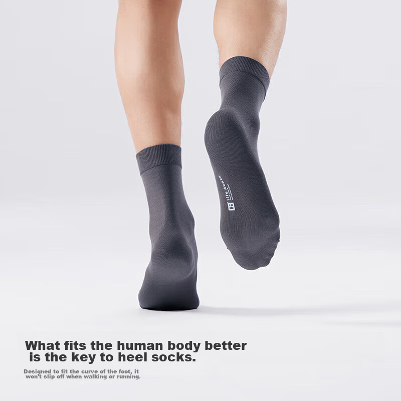 HLA [Six Pairs] Men's Socks, Mid-Calf, Pure Cotton, Antibacterial, Breathable, A...