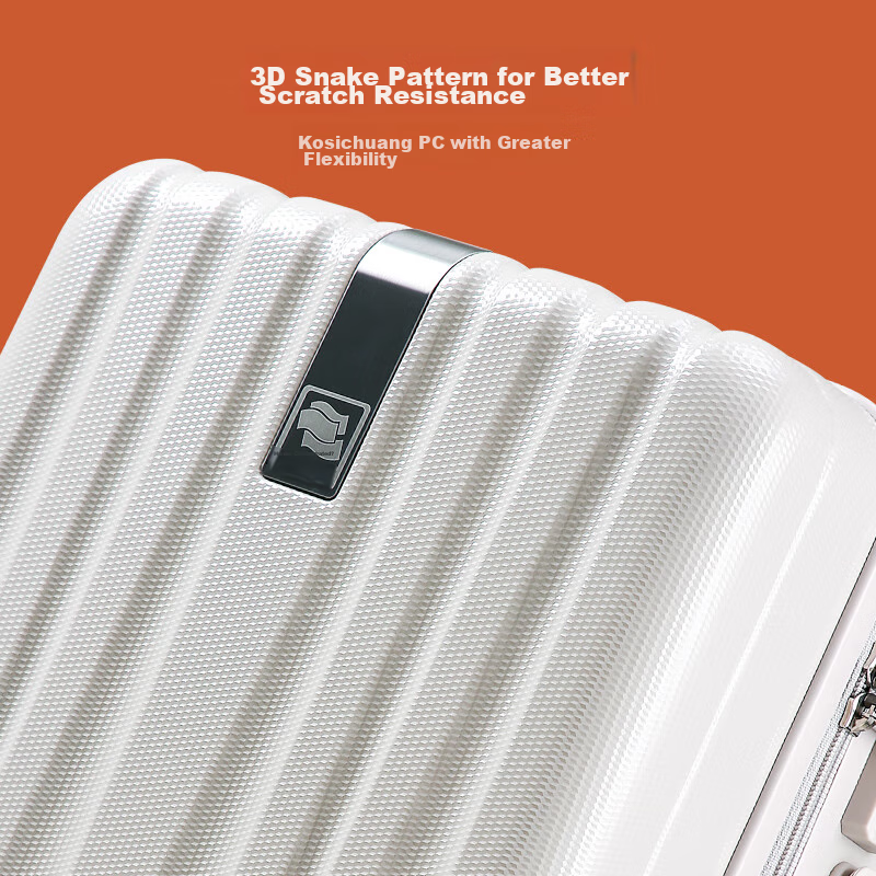 Hanke Luggage Suitcase for Men And Women, Carry-On Travel Case, 16-Inch Ivory Wh...