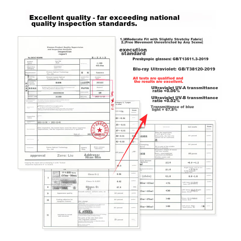 Funsonca Anti-Blue Light Ultra-Light Imported Material Non-Metal Reading Glasses...