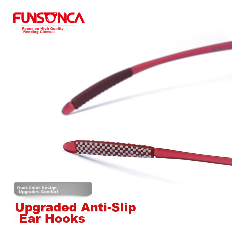 Funsonca Anti-Blue Light Ultra-Light Imported Material Non-Metal Reading Glasses...