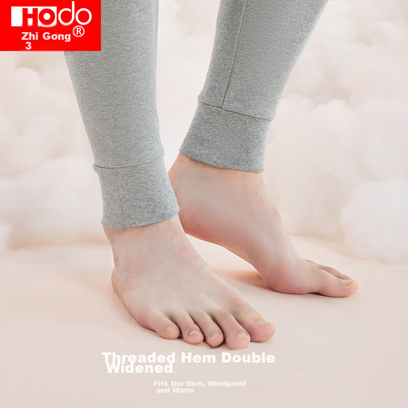 Hongdou Men's Autumn Underwear Set, Pure Cotton Mid-High Collar Cotton Sweater,...