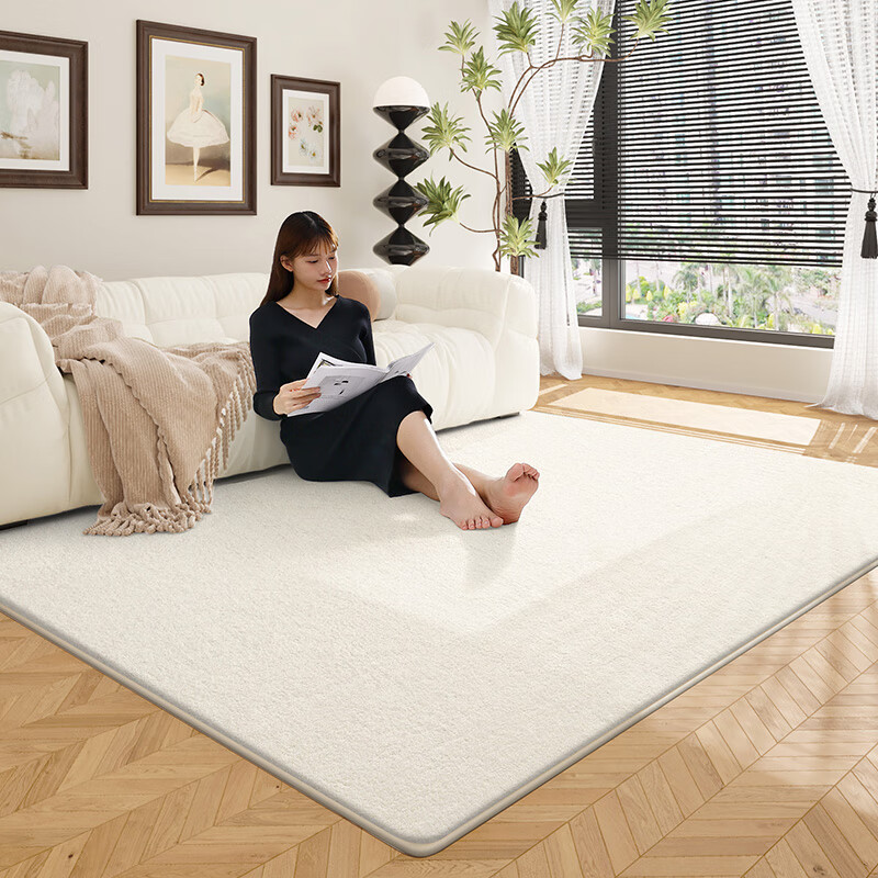 Dajiang Carpet for Living Room, Sofa And Coffee Table Rug, Cream Style Bedroom C...