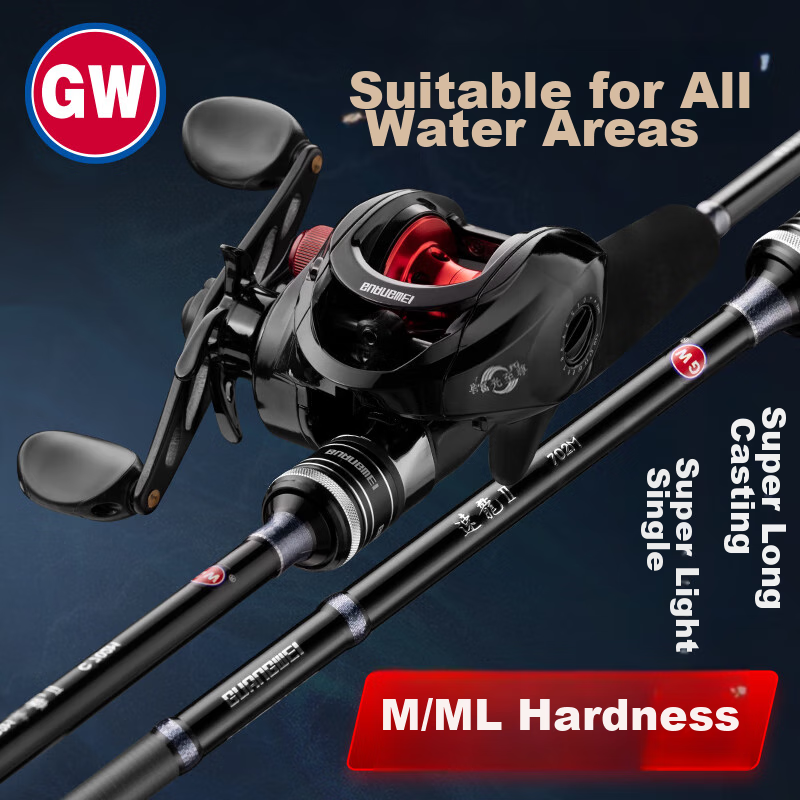 Guangwei (GW) Speed Dragon II Lure Rod, Pistol Grip, 1.8 Meters, ML Action, Righ...