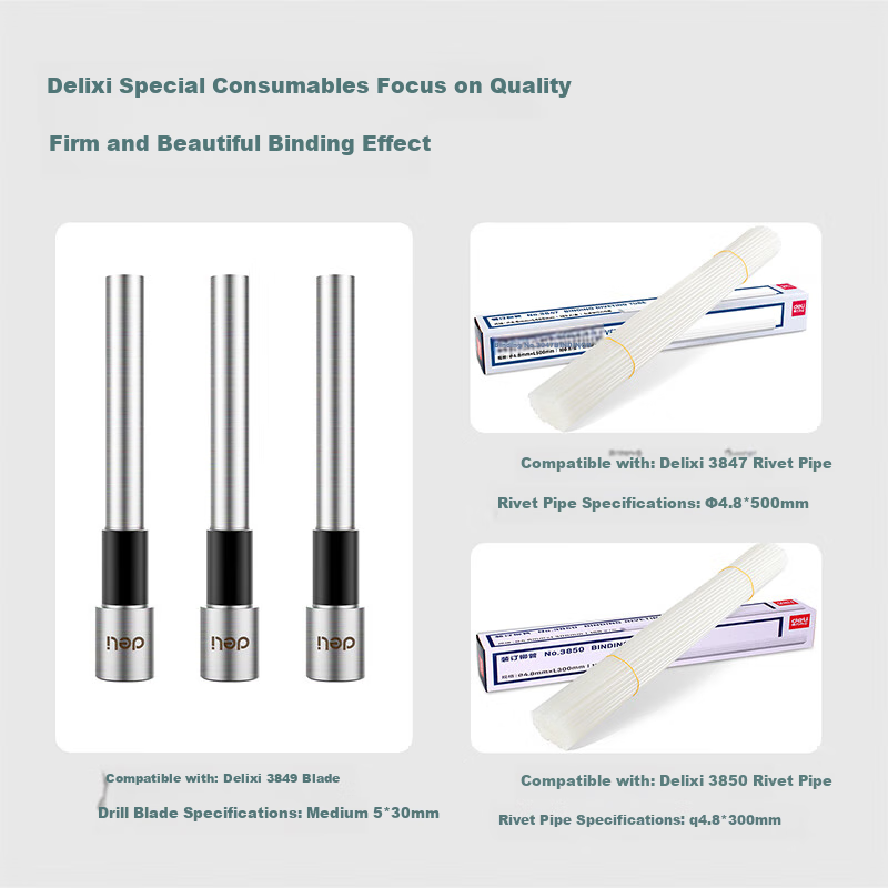 Deli 30mm Manual Voucher Binding Machine 300 Pages Financial Binding Machine Man...