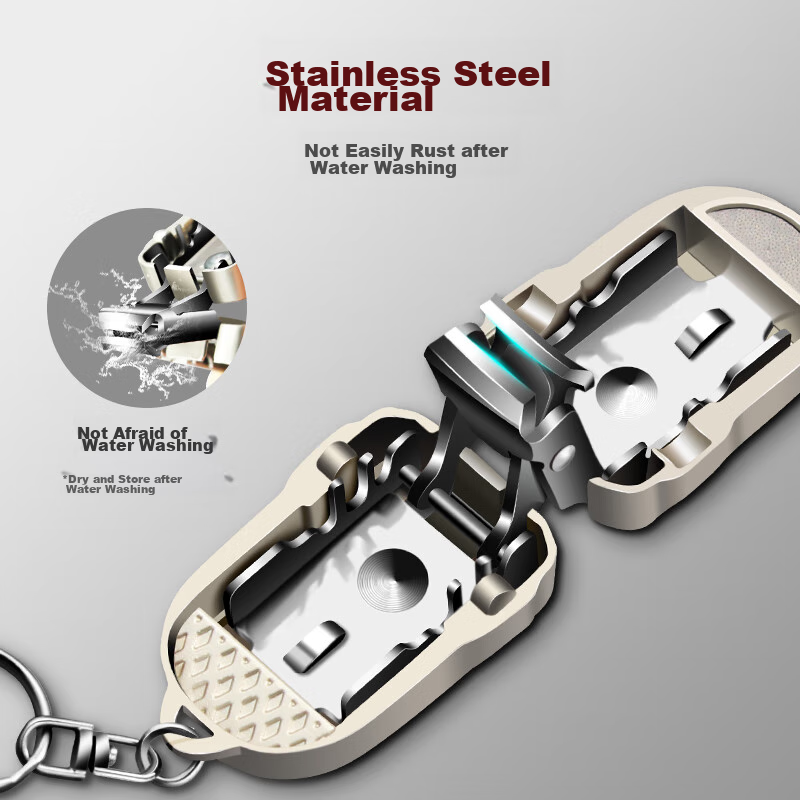 CIIYIIMEN Portable Small Keychain, Nail Clipper for Adults, Foldable Stainless S...