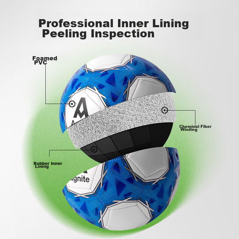 Deli No. 5 Standard Soccer Ball, Youth Student Machine-Stitched, Wear-Resistant,...