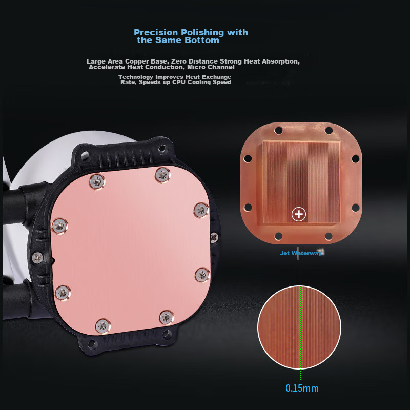 BUBALUS Hanzhen 240 White All-In CPU Water Cooler (Multi-Platform, Compatible wi...