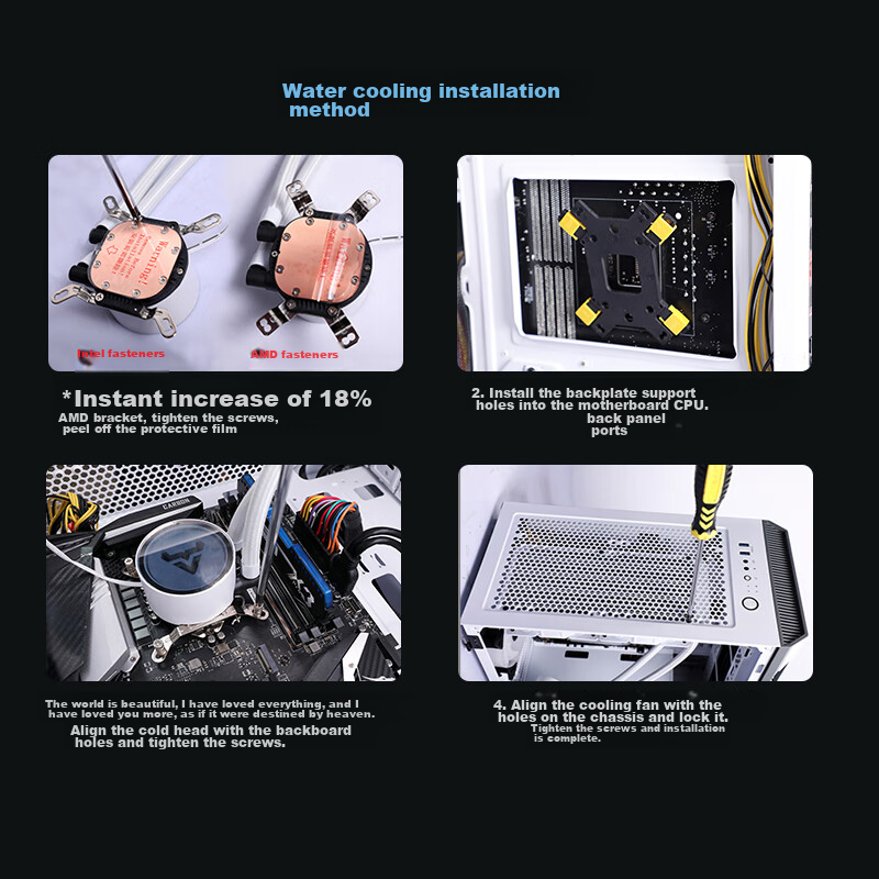 BUBALUS Hanzhen 240 White All-In CPU Water Cooler (Multi-Platform, Compatible wi...