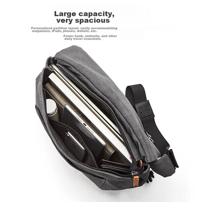 Bosidandun Men's Shoulder Crossbody Bag, Trendy Student Backpack, Large Capacity...