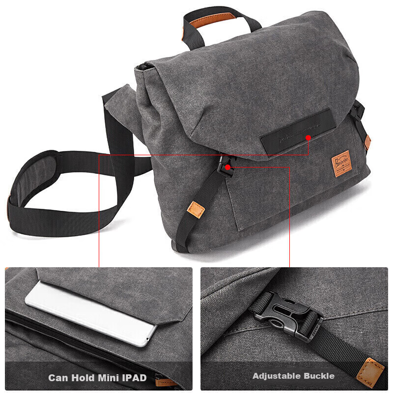 Bosidandun Men's Shoulder Crossbody Bag, Trendy Student Backpack, Large Capacity...