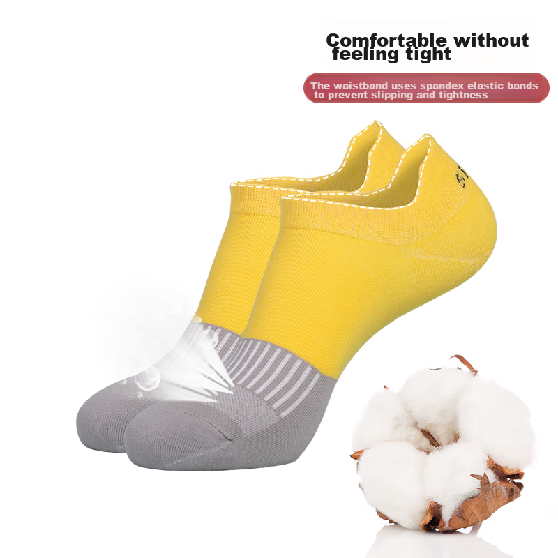 Playboy Men's Short Socks, Breathable, Sweat-Absorbing Cotton Socks, Mesh Thin S...