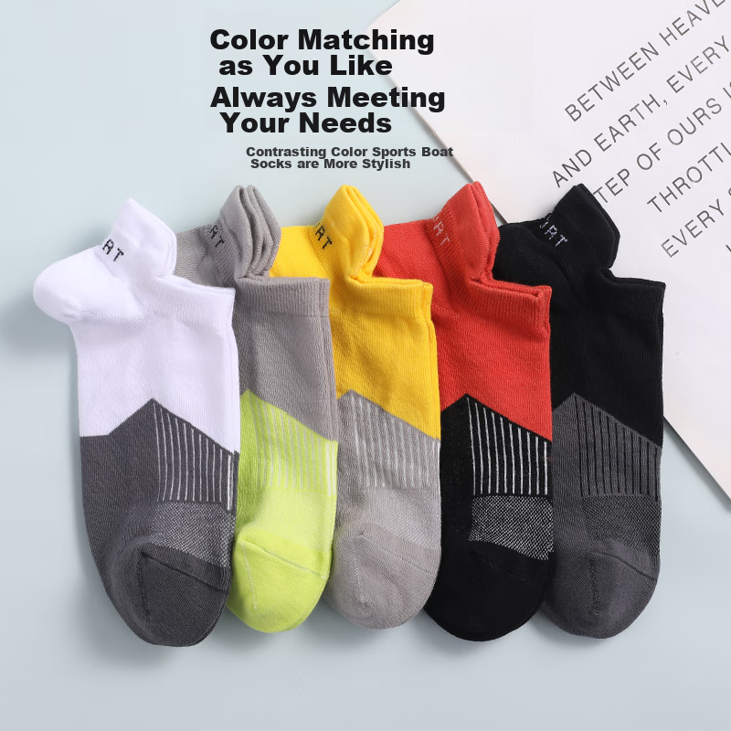 Playboy Men's Short Socks, Breathable, Sweat-Absorbing Cotton Socks, Mesh Thin S...