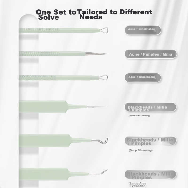 Haifenuo Acne Needle Set, Cell Clamp, Blackhead Removal Needle, Tweezers, Acne E...