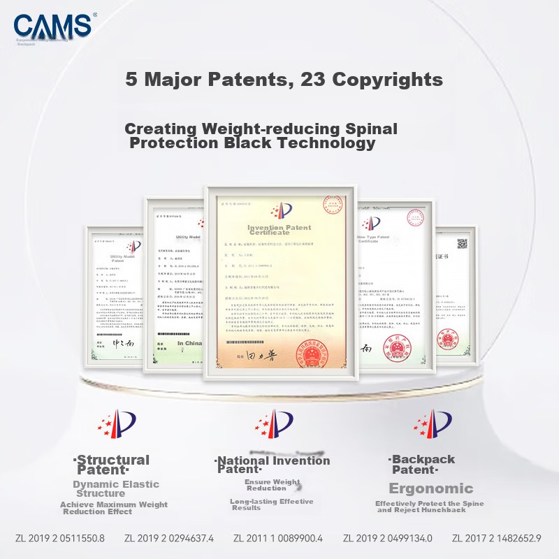 CAMS Suspended Weight-Reducing Backpack for Middle And High School Students, Uni...