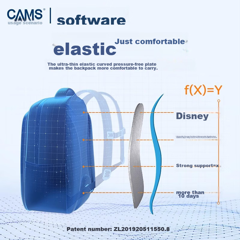 CAMS Suspended Weight-Reducing Backpack for Middle And High School Students, Uni...