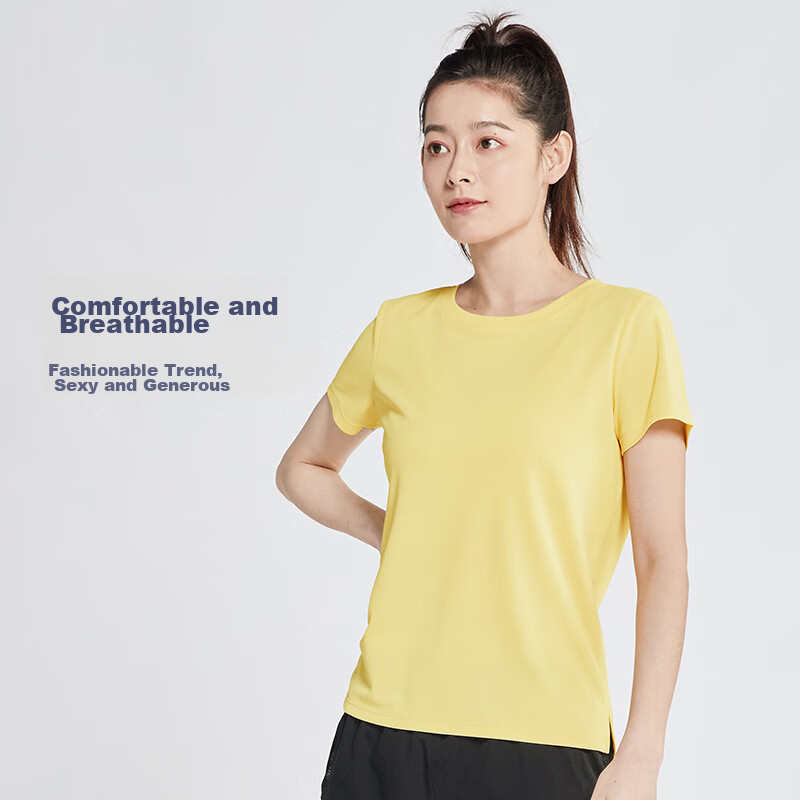 Fandimu Sports T-Shirt, High-Elastic Breathable Training Fitness Running Quick-D...