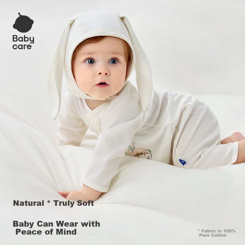 Babycare Baby Romper Pure Cotton Newborn Short Sleeve Crawling Suit Ha Yi Full M...