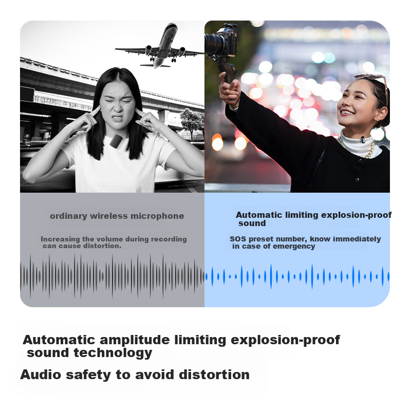 BOYA Mini Wireless Lavalier Microphone One Drag Two Live Interview Outdoor Short...