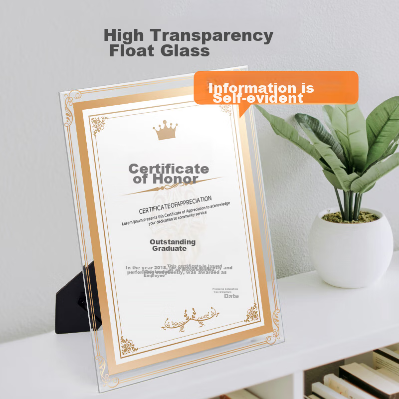 DSB (Dishibi) A4 Crystal Certificate Frame, Award Display Frame, Photo Frame, Gl...