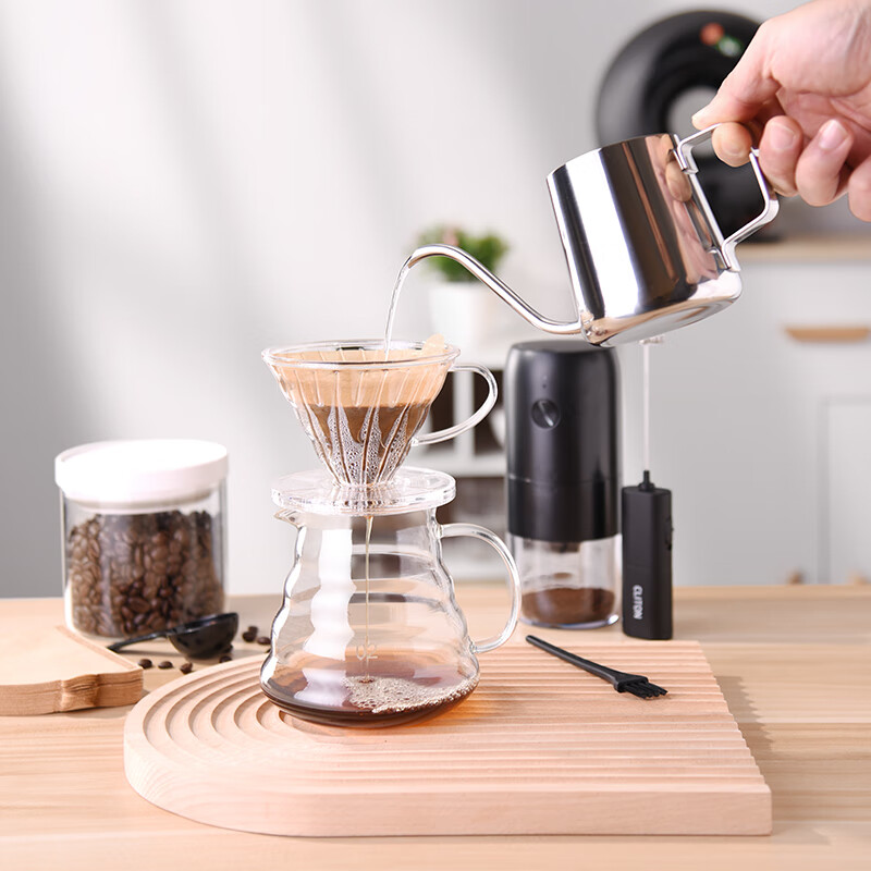 CLITON Electric Coffee Grinder, Hand-Crank Coffee Bean Grinder, Pour-Over Coffee...