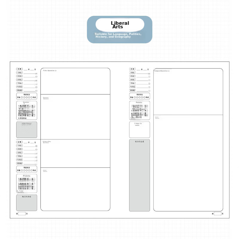 COMIX Arts And Sciences Loose-Leaf Error Correction Notebook, B5 Size, 60 Sheets...