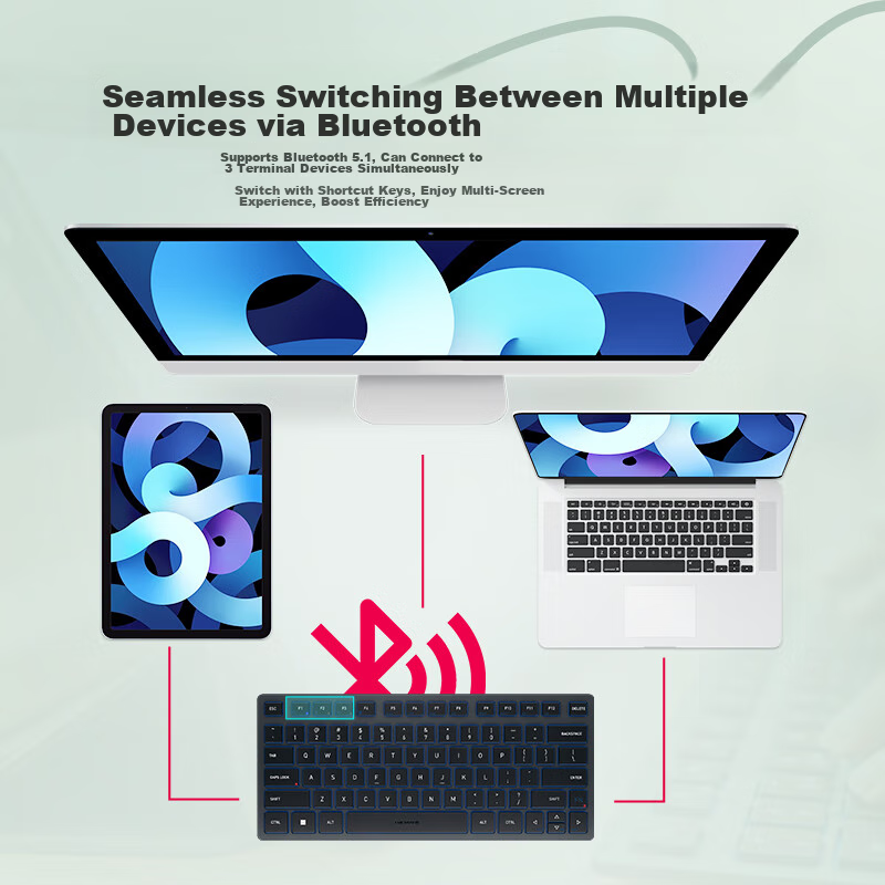 CHERRY KW7100 MINI Compact And Slim, Business Office Home Use, Portable Keyboard...