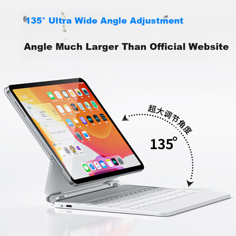 Roaring Monkey 2025 New iPad Air7/6 Smart Keyboard Protective Case with Magnetic...