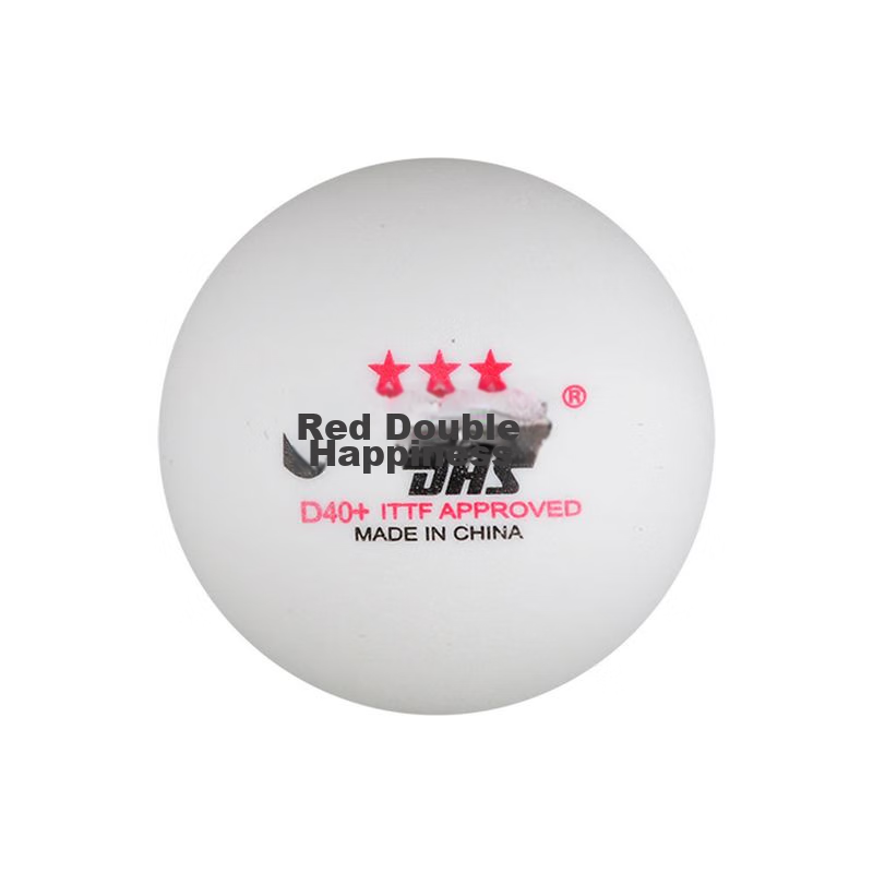 DHS (Double Happiness) Table Tennis Three-Star, Saitei ABS New Material 40+, 3-S...
