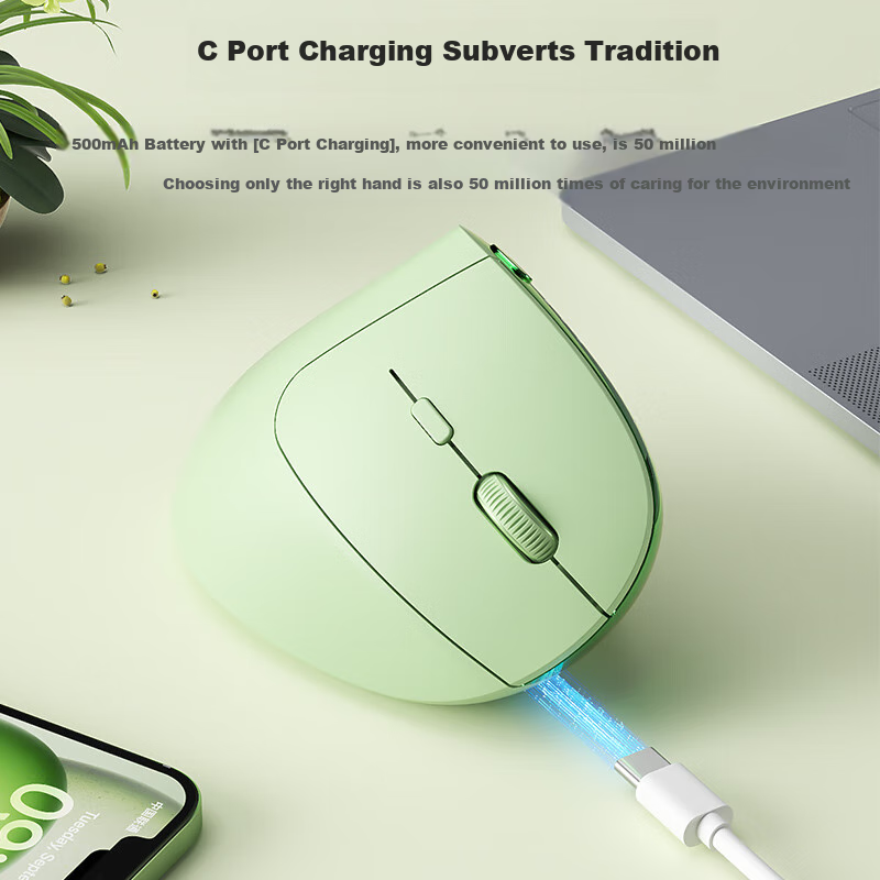 B.O.W MW190L MAX Ergonomic Wireless Charging Silent Vertical Mouse for Laptop Co...