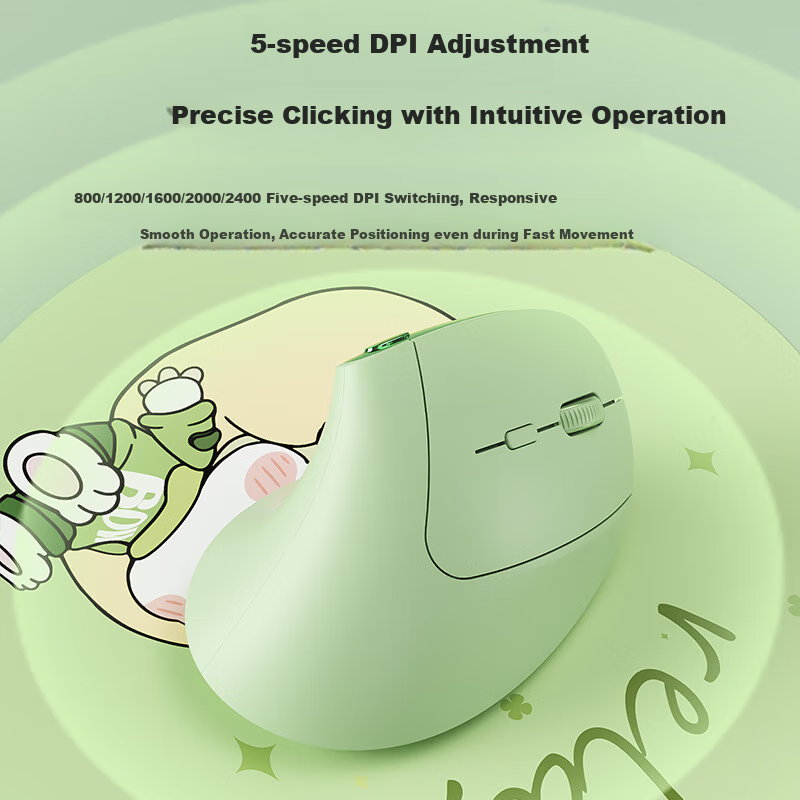 B.O.W MW190L MAX Ergonomic Wireless Charging Silent Vertical Mouse for Laptop Co...