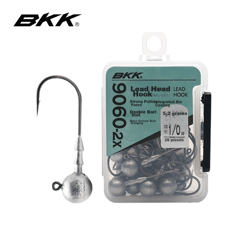 BKK 2x Reinforced Lead Head Hook Lure Soft Bait Hook Anti-Snagging Bottom Hook f...