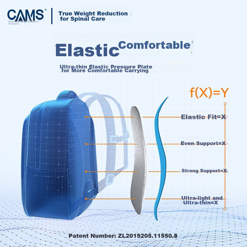 CAMS Suspended Weight Reduction Backpack for Grades 1-4 Elementary School Studen...