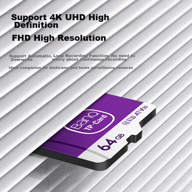 Banq 64GB TF (MicroSD) Memory Card, A1 U3 V30 4K, TP-LINK Video Surveillance Cam...