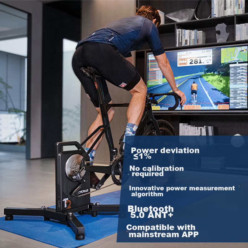 CYCPLUS Fitness T2 Intelligent Direct-Drive Cycling Trainer, Indoor Mountain And...