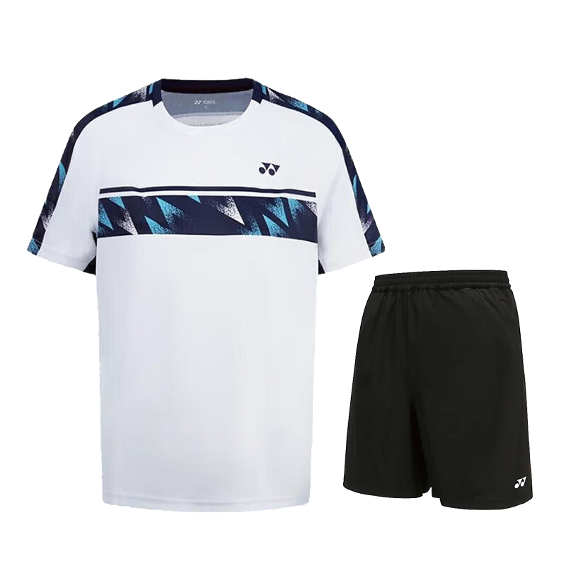 YONEX Men's Comfortable Sweat-Absorbing Running Fitness Sports Short-Sleeve Set...