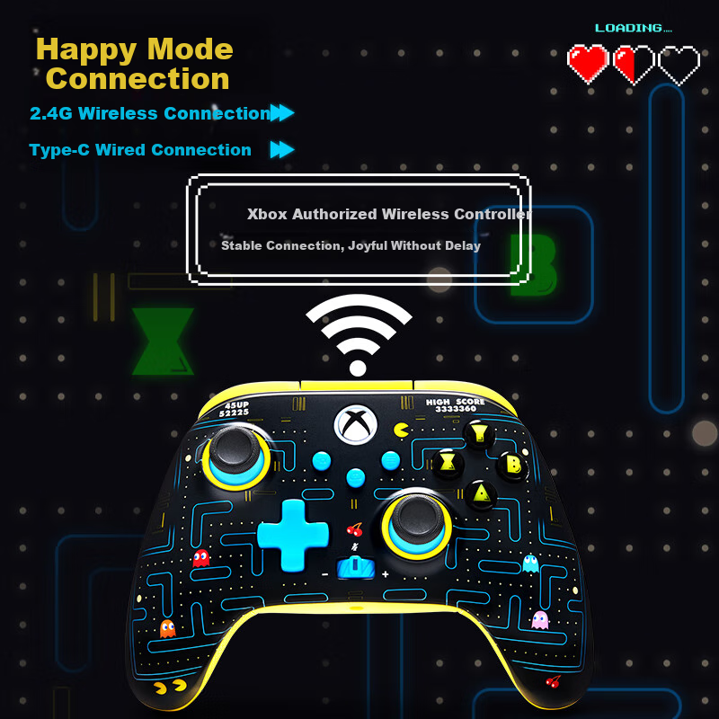 PowerA Officially Licensed Pac-Man Wireless Xbox Gaming Controller for PC Steam...