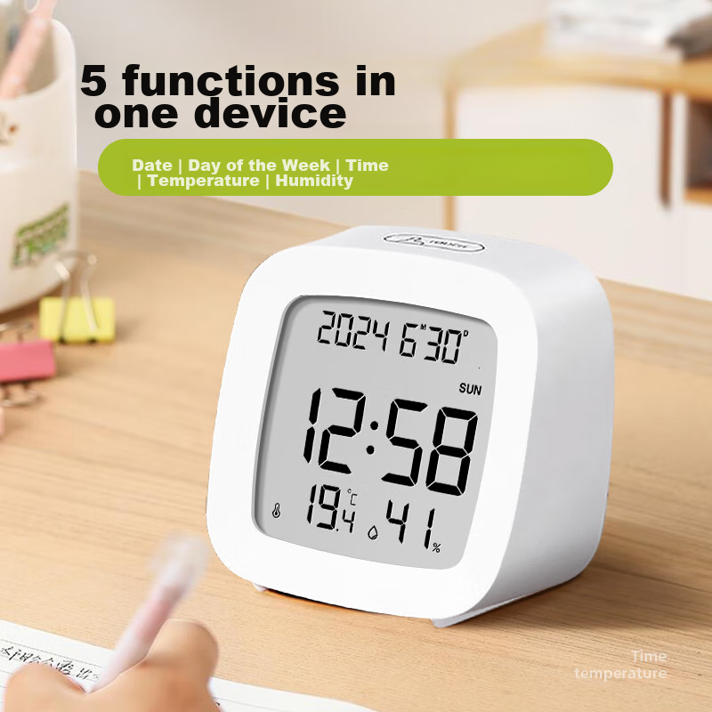 BBA Alarm Clock with Temperature And Humidity Meter, Student-Specific Electronic...