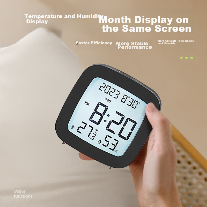 BBA Alarm Clock with Temperature And Humidity Meter, Student-Specific Electronic...