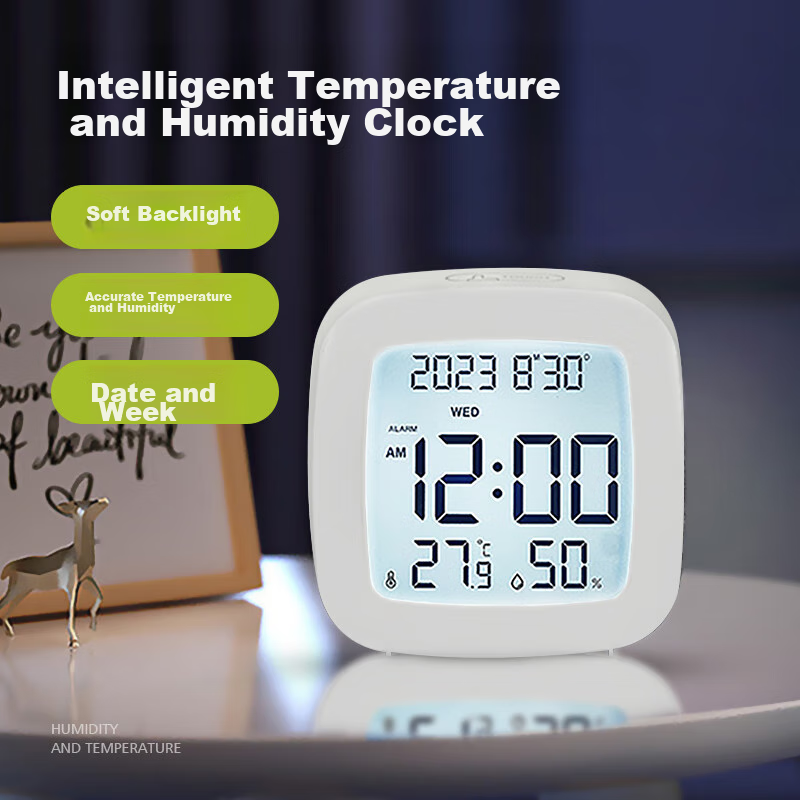 BBA Alarm Clock with Temperature And Humidity Meter, Student-Specific Electronic...