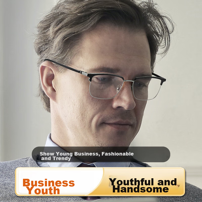 Bertha Donghai Natural Crystal Lens Brand Reading Glasses for Men, Stone Glasses...