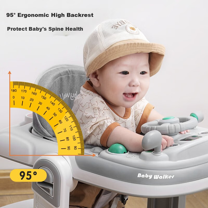 DEERC Baby Walker Anti-O Leg Infant 2024 Toy Children Anti-Sideways Flip 7 Month...