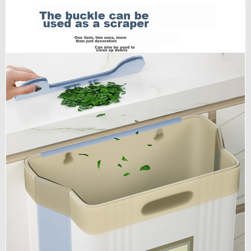 Dipuer Kitchen Trash Can, Wall-Mounted Foldable Garbage Bin, Side-Hanging Cabine...