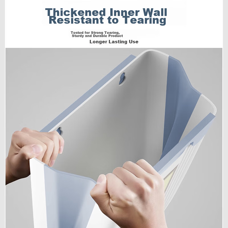 Dipuer Kitchen Trash Can, Wall-Mounted Foldable Garbage Bin, Side-Hanging Cabine...