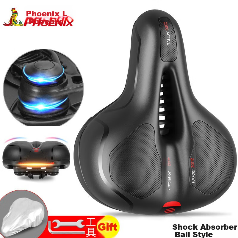 Phoenix Mountain Bike Super Soft Saddle Seat Cushion Comfortable Seat Thickened...