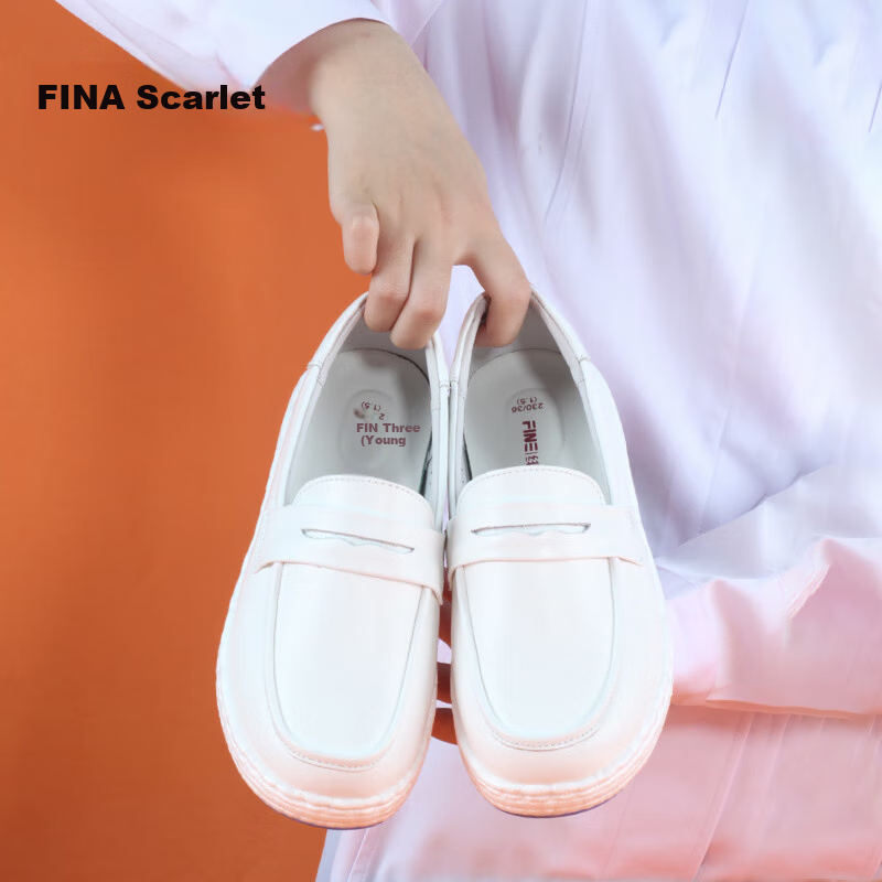 Fey Sakura Popcorn Style Nurse Shoes Women's Spring and Summer Top Layer Cowhide...