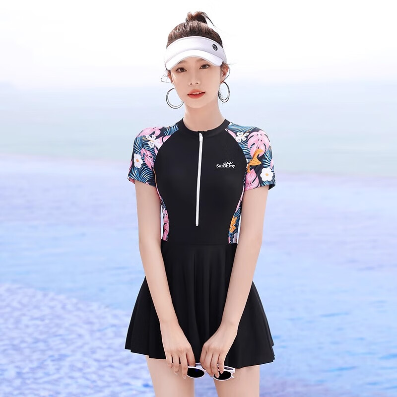 F.DYRAA Women's Swimsuit, Tummy Control, Slimming, Elegant, One-Piece Dress, Con...