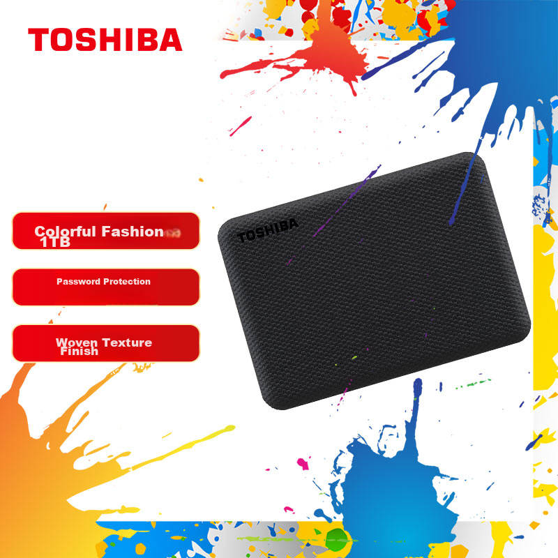 Toshiba 1TB Portable Hard Drive, V10 Series, USB 3.2 Gen 1, 2.5-Inch, Ink Black,...